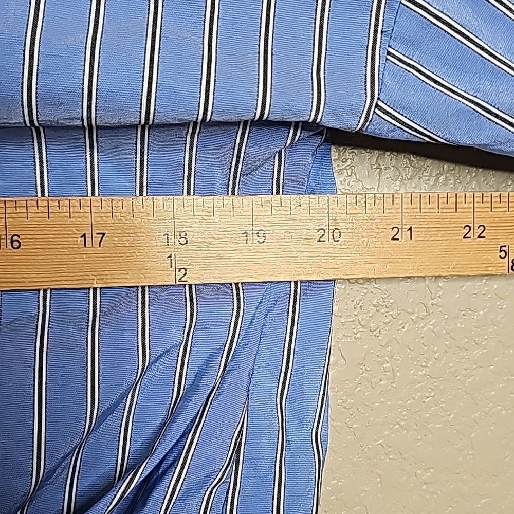 Zara Small Shirt Dress Button Front Blue Stripe Twist Front Long sleeve - Picture 10 of 11